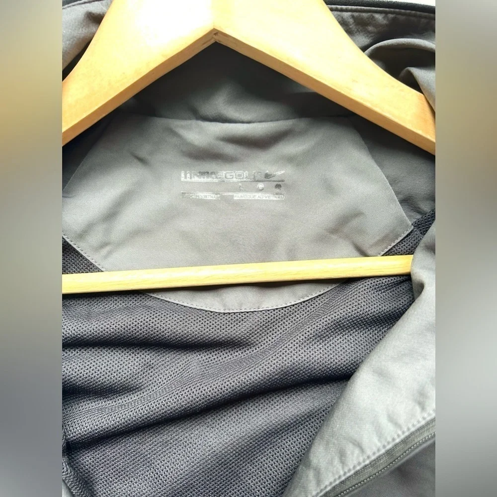 Nike Golf Jacket Mens Sz large Black Soft Shell Full Zip - Picture 3 of 8